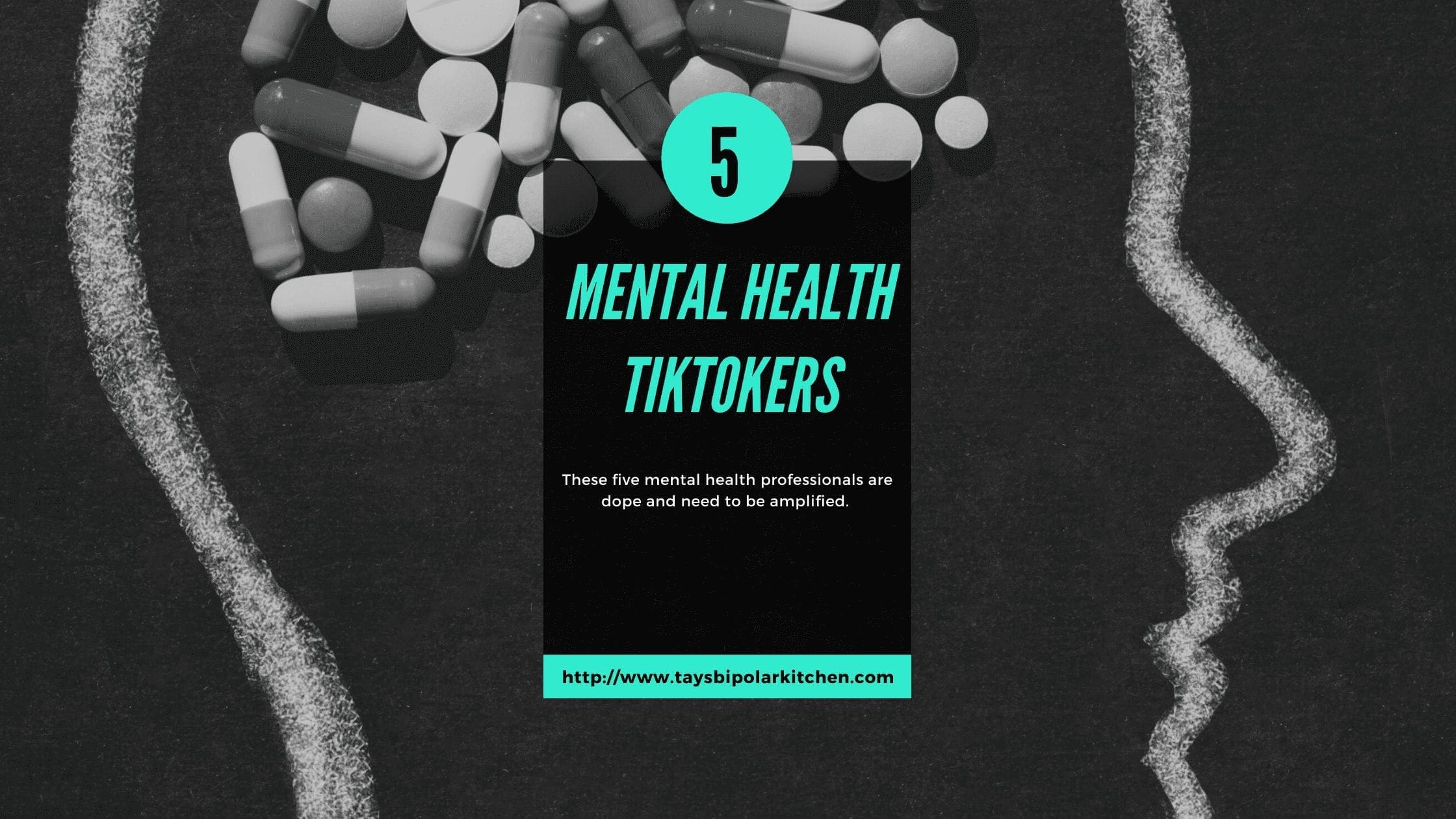 Mental Health Wellness TikTokers Black background banner