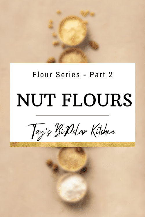 vertical banner stating nut flours.